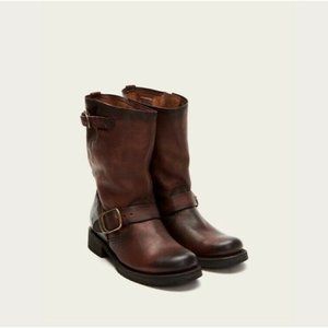 Frye Cowgirl Boots 6.5 Brown Veronica Slouch Redwo